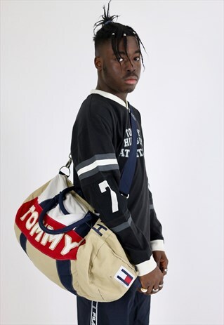 VINTAGE TOMMY HILFIGER DUFFLE WEEKEND BAG