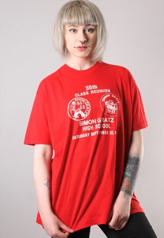VINTAGE CLASS REUNION USA PRINT T-SHIRT XL
