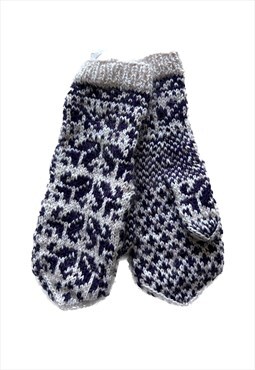 Tulip Knit Mohair Cute Mittens / Gloves