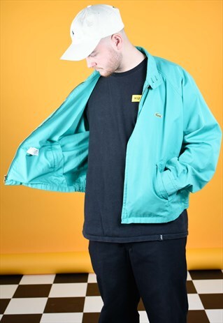 VINTAGE LACOSTE LIGHT BLUE BOMBER JACKET