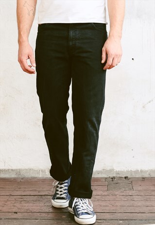 VINTAGE 90S BLACK WRANGLER JEANS