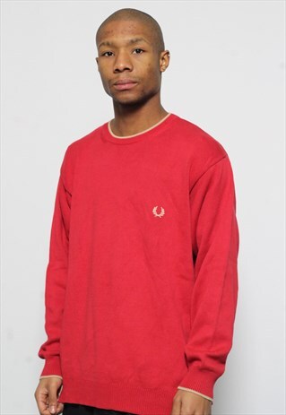 VINTAGE FRED PERRY JUMPER RED