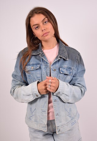 VINTAGE ROCCOBAROCCO DENIM JACKET BLUE