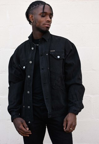 VINTAGE BLACK DENIM JACKET