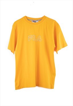 Vintage Fila T-Shirt in Yellow M