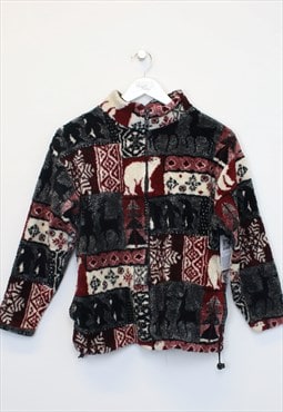 Vintage Unbranded fleece in red, black & white. Best fits M
