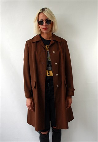 VINTAGE 80'S CLASSIC AWESOME BROWN COAT