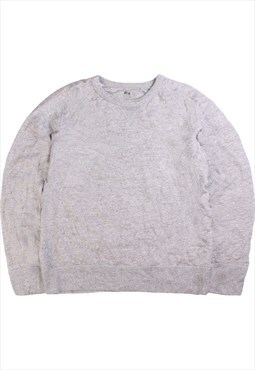 Vintage  Uniqlo Sweatshirt Plain Heavyweight Crewneck Grey