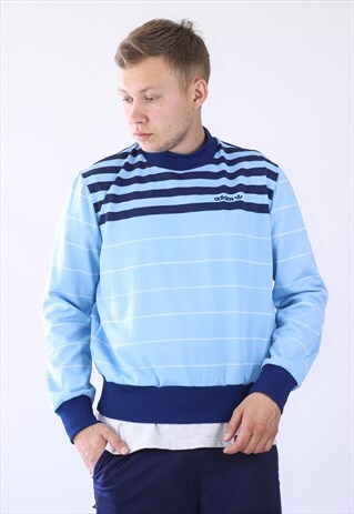 VINTAGE MENS ADIDAS ORIGINALS TEAM TRAINING SWEATSHIRT