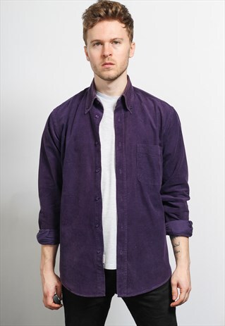 VINTAGE CORDUROY CORD SHIRT PURPLE