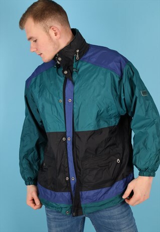 VINTAGE WINDBREAKER JACKET IN MULTI NJ554
