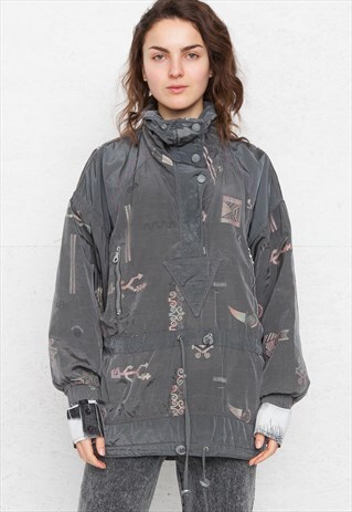 VINTAGE GREY CAPRIOLE PULLOVER JACKET