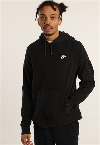 VINTAGE NIKE EMBROIDERED LOGO HOODIE