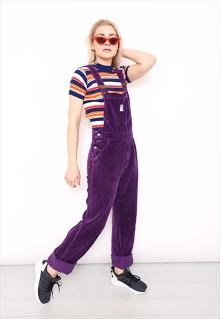 VINTAGE 90S PURPLE CORD DUNGAREES