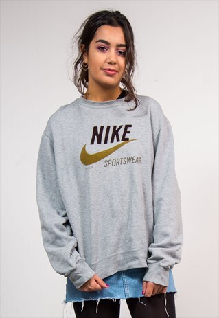 VINTAGE 90'S GREY NIKE SPORTSWEAR SWEATSHIRT