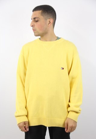 VINTAGE TOMMY HILFIGER YELLOW JUMPER