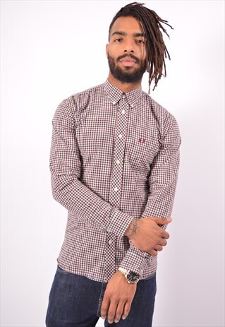 VINTAGE FRED PERRY SHIRT CHECK MULTI