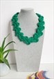 HANDMADE BY TINNI THE LILY BOHO KNOTTED NECKLACE BLUE