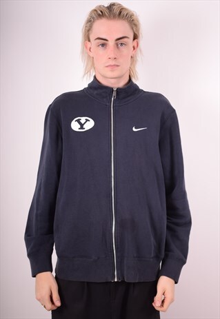 NIKE MENS VINTAGE BYU SOCCER TRACKSUIT TOP JACKET LARGE 90S
