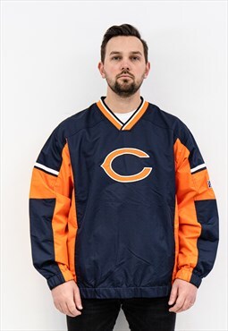 Chicago Bears XL Vintage Men Pullover Jacket Tracksuit Retro