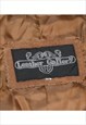 VINTAGE BROWN SUEDE & LEATHER CONTRAST COLLAR FRINGED JACKET