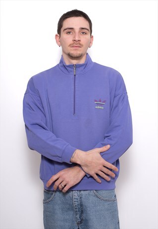 VINTAGE ADIDAS 90S 1/4 ZIP SWEATSHIRT PULLOVER