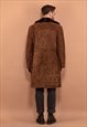 VINTAGE 70'S MEN WESTERN SUEDE COAT IN BROWN