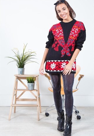 VINTAGE 80S CLASSIC KNITWEAR JUMPER / S1527