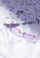 LILAC AND BLUE RIMLESS RECTANGLE COLOUR TINT SUNGLASSES