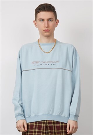 VINTAGE 90'S REEBOK PALE BLUE SWEATSHIRT