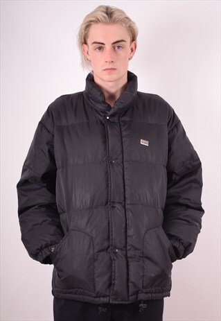 GIANFRANCO FERRE MENS VINTAGE PADDED JACKET XL BLACK 90S