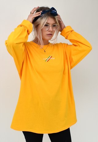 G&G UNISEX GOLD MULTI LINES L/S CUFFED TEE