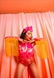 SEQUIN AND PRINT FRINGE FESTIVAL BODYSUIT