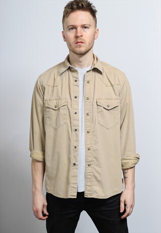 VINTAGE CORDUROY SHIRT BEIGE