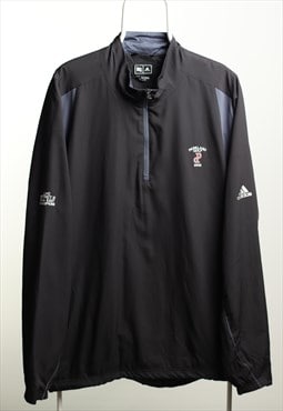 Vintage Adidas 1/3 zip Sportswear Shell Jacket Black XL