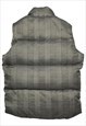 TOMMY HILFIGER VINTAGE GREY CHECKED DOWN FILL PUFFER GILET