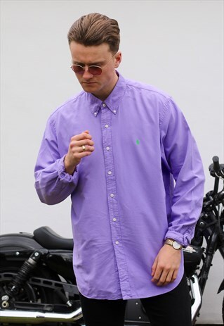 RALPH LAUREN USA HEATHERED LILAC SHIRT