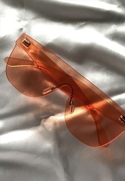 Brown Y2K Colored Lens Sunglasses