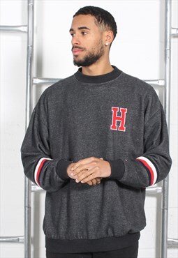 Vintage Tommy Hilfiger Sweatshirt in Grey Pullover Large