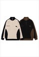 TURTLENECK SWEATER CONTRAST KNITTED COLOR BLOCK JUMPER BLACK