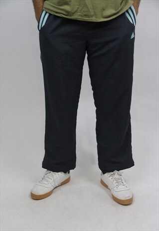 VINTAGE ADIDAS NAVY 90'S TRACKSUIT BOTTOMS