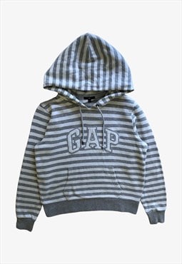 Vintage Y2K Women's GAP Striped Spell Out Hoodie