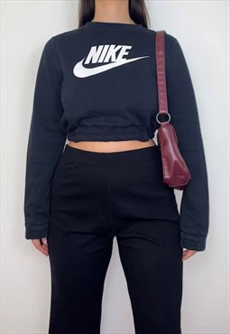  Nike Black Cropped Sweatshirt