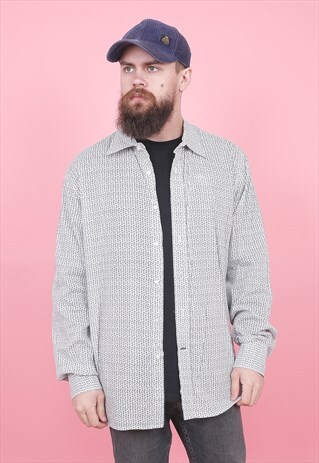 VINTAGE TOMMY HILFIGER PATTERNED SHIRT /R8401