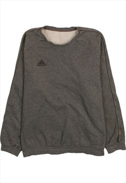 Vintage 90's Adidas Sweatshirt Crew Neck Grey Large (missing