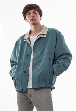 VINTAGE BARACUTA HARRINGTON 90S TURQUOISE BLUE