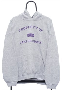 Vintage Lake Braddock Graphic Grey Hoodie Womens