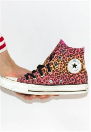 VINTAGE LEOPARD PRINT 90S CONVERSE TRAINERS