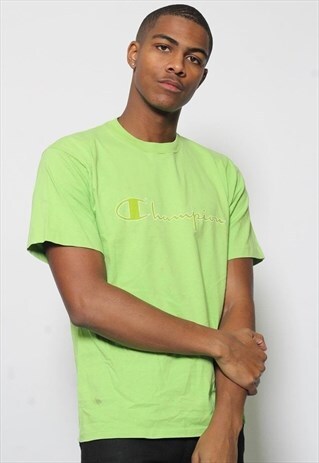 VINTAGE CHAMPION LOGO T-SHIRT GREEN