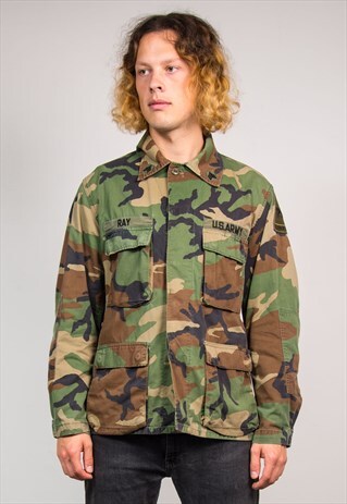 VINTAGE 90'S US ARMY CAMO PATTERN JACKET
